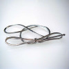 Dekorative Schleifen metallisch Silber 40,5cm (50 Stück) [16MS]