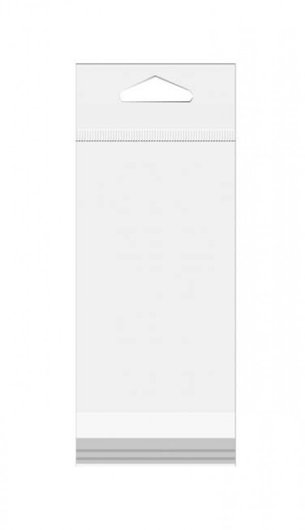 Headerbeutel 8,1x22,7cm wiederverschließbar und Kristallklar (100 Stück) [HB38]