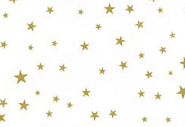 Bedruckte Beutel Sterne Gold 12,7x7,6x29,2cm mit Seitenfalten (100 Stück) [G5MSG]