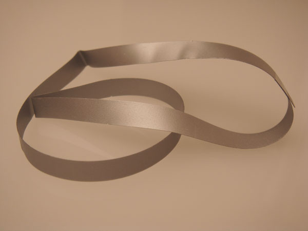 Dekorative Schleifen dehnbares Vinyl Silber 50,8cm (50 Stück) [20CVLSV]