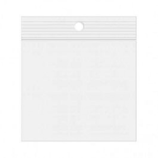 Druckverschlussbeutel mit Hangloch 5x5cm PE 50 Mikron (100 Stück) [2PR22]