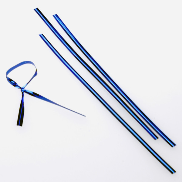 Verschluss-Streifen 10,2x0,4cm Blau metallisch Kunststoff (1.000 Stück) [TT4MB]