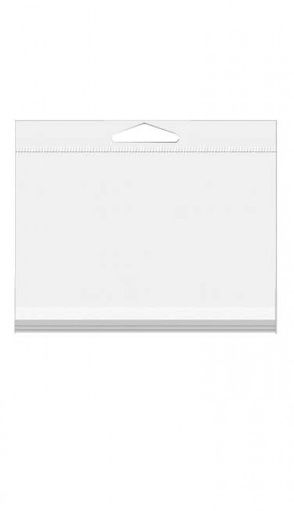 Headerbeutel 29,1x22,3cm wiederverschließbar und Kristallklar (100 Stück) [HB118XL]