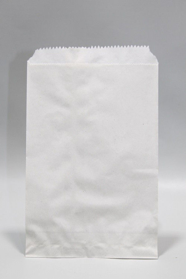 Papierbeutel Weiß 35grs 13x20cm Zellulose (100 Stück) [PAVL1310]