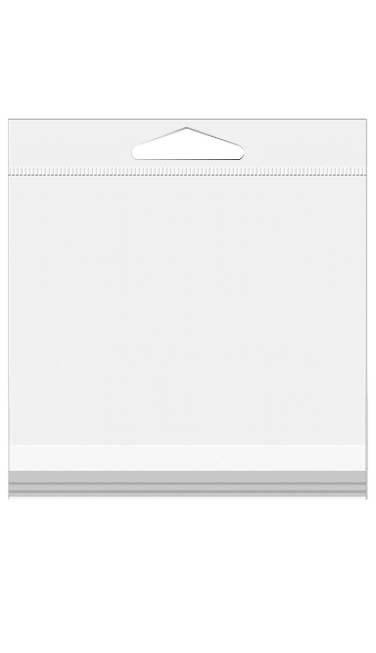 Headerbeutel 15,9x15,9cm wiederverschließbar und Kristallklar (100 Stück) [HB66]