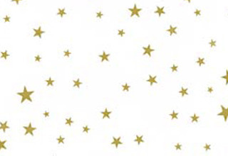 Bedruckte Beutel Sterne Gold 12,7x7,6x29,2cm mit Seitenfalten (100 Stück) [G5MSG]