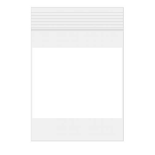 Druckverschlussbeutel mit Schreibfeld 7,5x10cm Kristallklar PP 50 Mikron (100 Stück) [ZWC34]