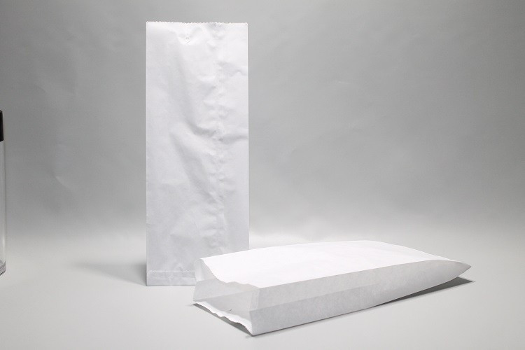 Papierbeutel Weiß 11x4x21cm mit Seitenfalten | Inhalt 0,5kg Zellulose 35grs (100 Stück) [PAV1111]