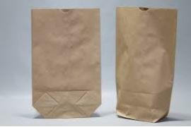 Kreuzbodenbeutel Kraft (Inhalt 0,5 kg) 14x22cm - 1-Lagig 70 Gramm (100 Stück) [PAK1412]