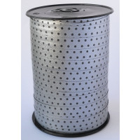 Kräuselband mit Punkte Schwarz 10 mm x 225 mtr (1 Rolle) [HV-PLS10BK]