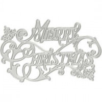 Stanz-Schablone, D: 11,5x7,2 cm, Frohe Weihnachten, 1Stck [HOB-11755]