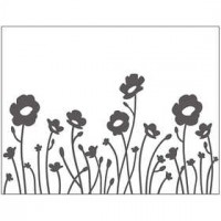 Präge-Schablone, Größe 11x14 cm, Stärke: 2 mm, Blumen, 1Stck [HOB-11764]