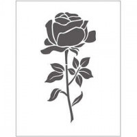 Präge-Schablone, Größe 11x14 cm, Stärke: 2 mm, Rose, 1Stck [HOB-11765]
