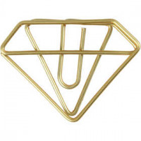 Klammern, B 35 mm, H 25 mm, Gold, Diamant-Form, 6Stck. [HOB-14215]