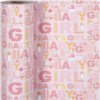 Geschenkpapier, B 50 cm,  80 g, Baby girl, 150m [HOB-19041]