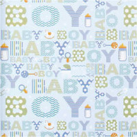 Geschenkpapier, B 50 cm,  80 g, Baby Boy, 5m [HOB-190420]