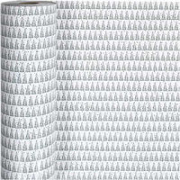 Geschenkpapier, B 57 cm,  80 g, Grün, Weiß, Tannenbaum, 150m [HOB-19045]