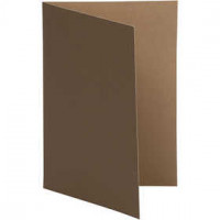 Briefkarte, Braun/Sand Dunkel, Größe 10,5x15 cm,  250 g, 10Stck. [HOB-216006]