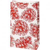 Papiertüten, H 21 cm, Größe 6x12 cm, , Zapfen, 10Stck., 80 g [HOB-22370]