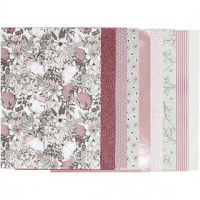 Design Paper pad, size 21x30 cm, 120+128 g, 24 sheets, asstd. colours [HOB-22535]