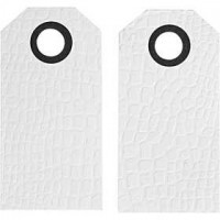 Geschenkanhänger, Weiß, Größe 6x3 cm,  250 g, 20Stck. [HOB-234001]