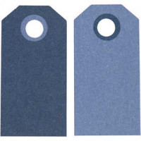 Geschenkanhänger, Dunkelblau/Hellblau, Größe 6x3 cm,  250 g, 20Stck. [HOB-234004]