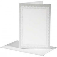 Blank Cards with envelope, card size 10.5x15 cm, 210 g, 5 sets [HOB-238932]