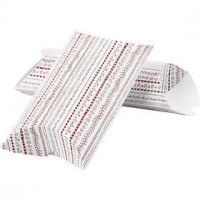 Faltbare Geschenkbox, Kritzeleien, Größe 23,9x15x6 cm,  300 g, Rot, 3Stck. [HOB-25358]