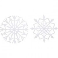 Schneeflocken, D: 14 cm,  100 g, Weiß, 16sort. [HOB-26340]