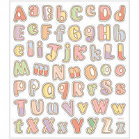Sticker, Blatt 15x16,5 cm,  55 Stck, Alphabet, 1Bl. [HOB-29074]