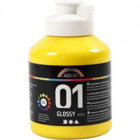 A-Color Acrylfarbe, Primärgelb, 01- Glänzend, 500ml [HOB-32006]