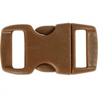 Klick-Verschluß, B 15 mm, L 29 mm, Braun, 4Stck., Lochgröße 3x11 mm [HOB-41615]