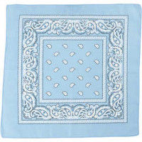 Bedrucktes Bandana-Tuch, Größe 55x55 cm, Hellblau, 1Stck [HOB-49745]