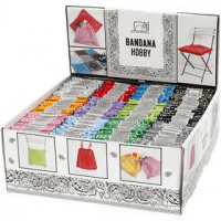 Display Box mit bedruckten Bandanas, Größe 55x55 cm, Sortierte Farben, 144Stck. [HOB-49752]