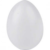 Eier, Plastik, H 4 cm, Lochgröße 2 mm, Weiß, 20Stck. [HOB-510301]