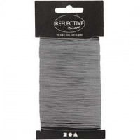 Reflektierender Faden, B 0,8-1 mm, Grau, 100m [HOB-51462]