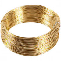 Aluminiumdraht, Stärke: 1,5 mm, Gold, rund, 100m [HOB-51723]