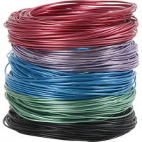 Aluminiumdraht, Sortiment, Stärke: 1,5 mm, Sortierte Farben, 5x20m [HOB-51725]