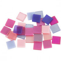Mini-Mosaik, Größe 10x10 mm, Stärke: 2 mm, Harmonie in Lila-Pink, 25g [HOB-51927]