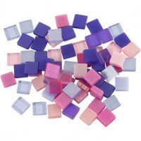 Mini-Mosaik, Größe 5x5 mm, Stärke: 2 mm, Harmonie in Lila-Pink, 25g [HOB-51928]