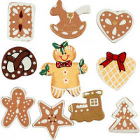 Lebkuchen-Holzfiguren, H 20-30 mm, 10sort. [HOB-522580]