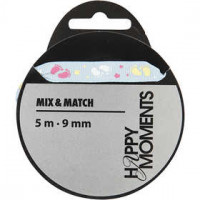 Dekoband, Hellblau, B 9 mm, 5m [HOB-525011]