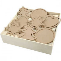 Weihnachtsrahmen, Größe 14x14 cm, Stärke: 4 mm, MDF, 80Stck. [HOB-56403]