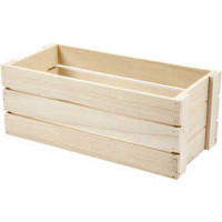 Holz-Box, Größe 34x15 cm, H 13 cm, Kaiserbaum, 1Stck [HOB-574580]