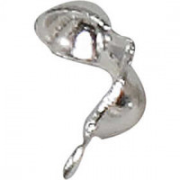 Quetschkalotten, D: 3 mm, L 8 mm, Versilbert, 200Stck. [HOB-601701]