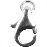Karabinerverschluss, L 11 mm, Sterlingsilber, 5Stck. [HOB-60830]