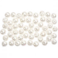 Wachsperlen, D: 5 mm, Lochgröße 0,7 mm, Perlmutt, 100Stck. [HOB-698161]