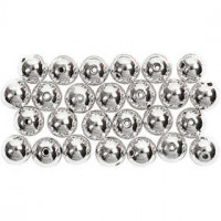 Wachsperlen, D: 8 mm, Lochgröße 1 mm, Silber, 50Stck. [HOB-698241]
