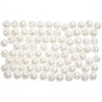 Wachsperlen, D: 4 mm, Lochgröße 0,7 mm, Perlmutt, 150Stck. [HOB-698361]