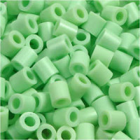 Bügelperlen, Größe 5x5 mm, Lochgröße 2,5 mm, Pastellgrün, medium, 1100Stck. [HOB-751170]